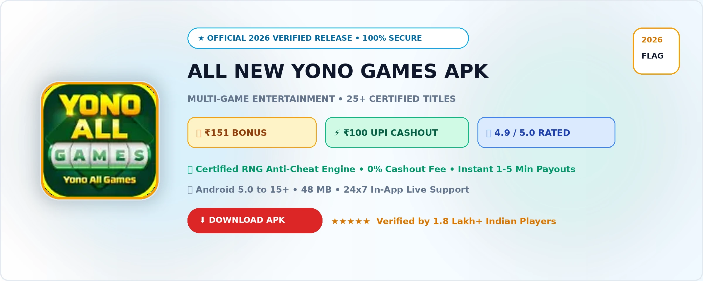 All New Yono Games Official 2026 Game Banner